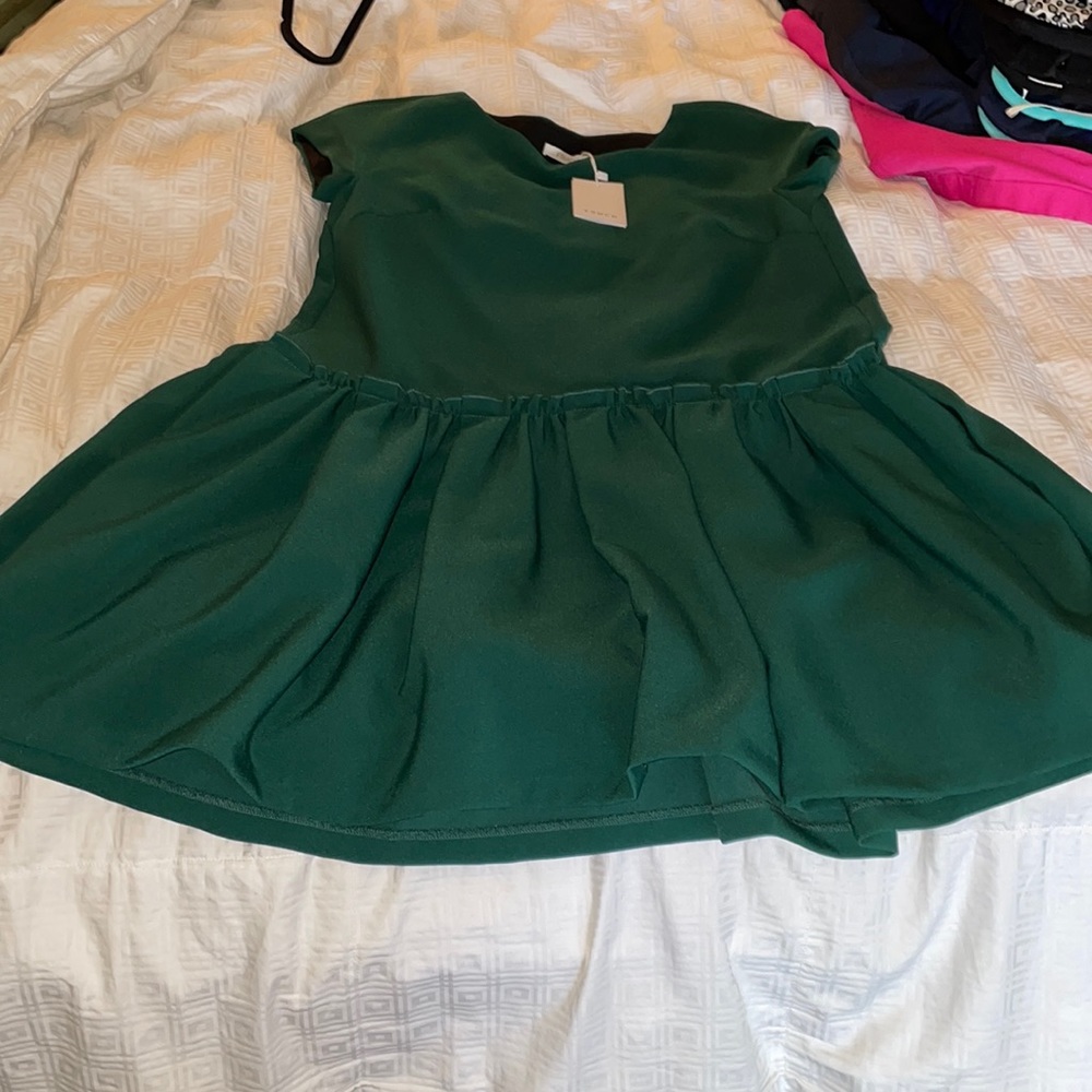 Frnch Green Drop Waist Dress